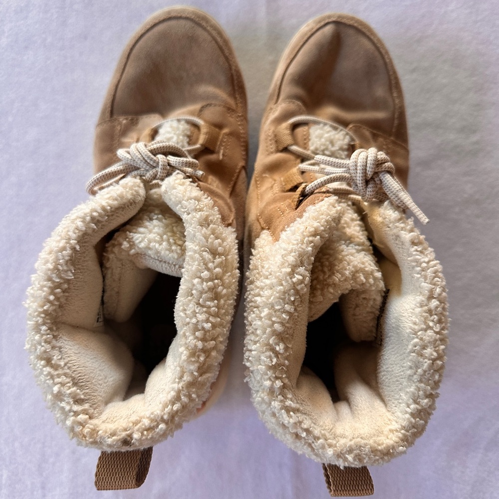 Sorel Explorer Carnival Cozy Tan Suede Winter Boots with Sherpa Lining Size 10 - Picture 2 of 12